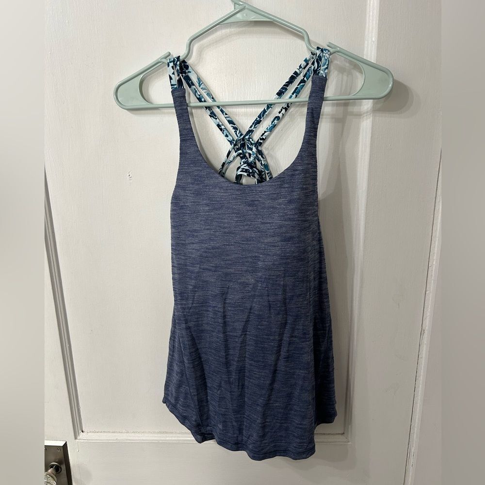 Lululemon Athletica Navy Tank Top with Strappy Back